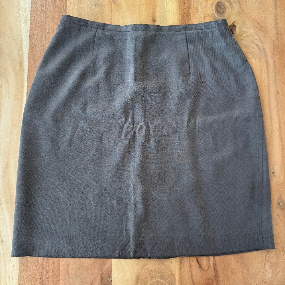 Banana Republic gray silk pencil skirt